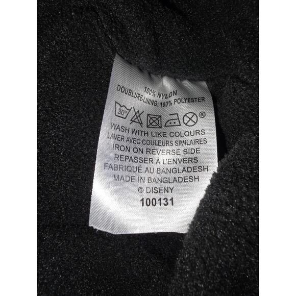 DISNEYLAND PARIS BLACK FLEECE LINED FULL ZIP HOODED JACKET UNISEX ADULT LARGE - Picture 7 of 11